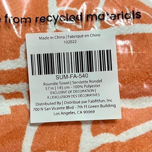 Summer & Rose Roundie Towel Beach Blanket - Picture 6 of 6